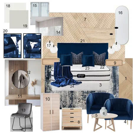 bedroom sample board Interior Design Mood Board by Bernice on Style Sourcebook