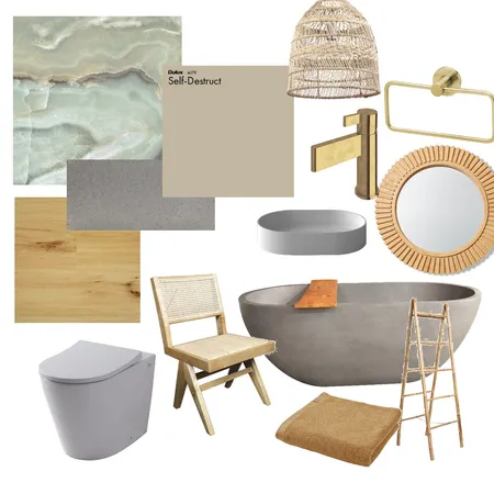 Marble and Boho bathroom Interior Design Mood Board by Maria Varvaridi on Style Sourcebook