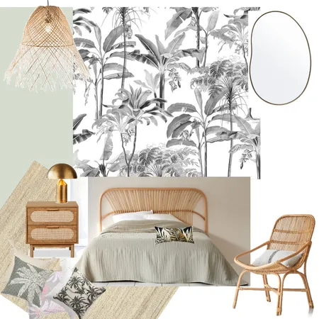 chambre tropicale jumelle est Interior Design Mood Board by Le Flamant Rouge Design d'intérieur on Style Sourcebook
