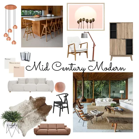 Mid Century Modern 3 Interior Design Mood Board by coastshack on Style Sourcebook