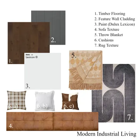 Industrial Living Paint and Fabric Board Interior Design Mood Board by hayleyponchard on Style Sourcebook