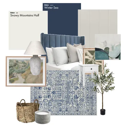Bedroom 3 - blue Interior Design Mood Board by marylamin on Style Sourcebook