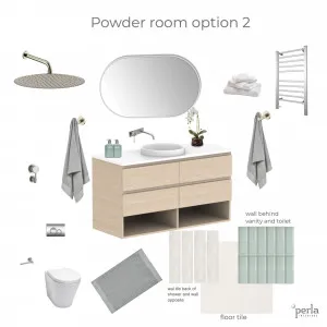 Winnie and Ben Powder room option 2 Interior Design Mood Board by Perla Interiors on Style Sourcebook