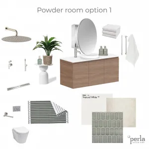 Winnie and Ben powder room option 1 Interior Design Mood Board by Perla Interiors on Style Sourcebook
