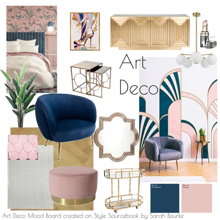 Module 3 Art Deco Interior Design Mood Board by sarahbourke on Style Sourcebook