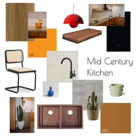 Mid Century Kitchen Interior Design Mood Board by B~Bayard on Style Sourcebook