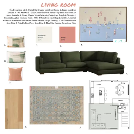Lounge Room module 9 Interior Design Mood Board by Sarahsig on Style Sourcebook