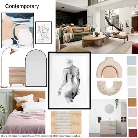 Contemporary Living Interior Design Mood Board by K Designs on Style Sourcebook