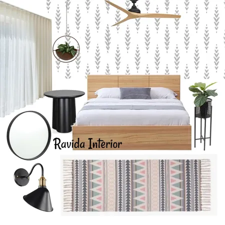 Exclusive Bedroom Interior Design Mood Board by Ravida-interior on Style Sourcebook