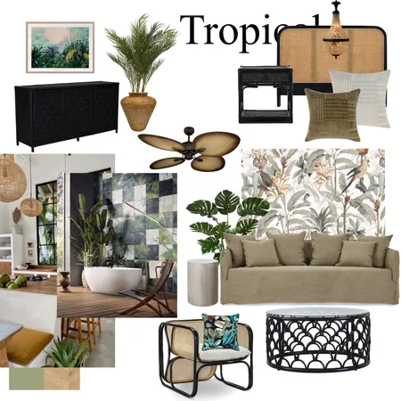 Tropical Interior Design Mood Board by ALucille on Style Sourcebook