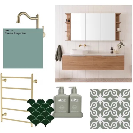 Green bathroom Interior Design Mood Board by Liv_fordyce on Style Sourcebook