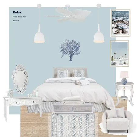 Beach Blue Bedroom Interior Design Mood Board by Neeky on Style Sourcebook