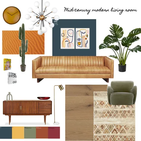 Mid- century living room design Interior Design Mood Board by Tamzin Coelho on Style Sourcebook