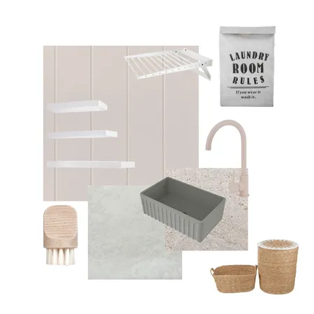 Laundry - neutral Interior Design Mood Board by Peach and Willow Design on Style Sourcebook