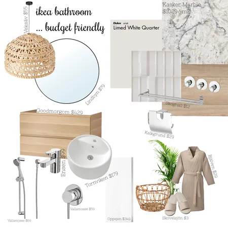 Bathroom on a budget ikea Interior Design Mood Board by aliciapapaz on Style Sourcebook