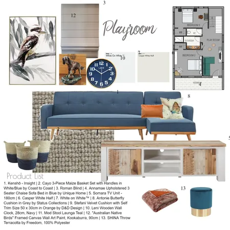 Playroom Interior Design Mood Board by Eleni.M Art and Design on Style Sourcebook