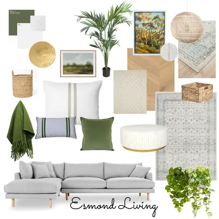 Esmond Living Room Interior Design Mood Board by Amélia Davis Art & Design on Style Sourcebook