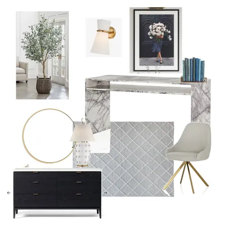 Home Office Interior Design Mood Board by Bobbie Mia Designs on Style Sourcebook