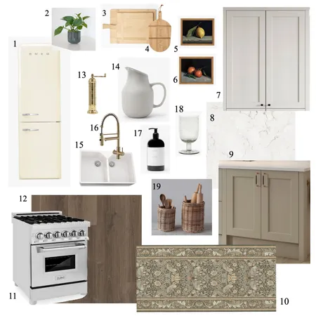 Module 9 - Kitchen Interior Design Mood Board by Salma Elmasry on Style Sourcebook