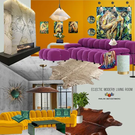 Eclectic Living Room Design_Malak Benzenberg Interior Design Mood Board by Malak_Benzenberg on Style Sourcebook
