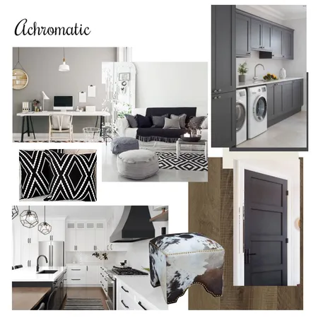 Achromatic Interior Design Mood Board by sermowens on Style Sourcebook