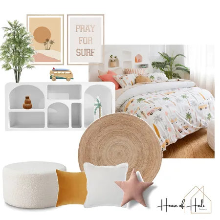 Beach Themed Kids Bedroom Interior Design Mood Board by House of Hali Designs on Style Sourcebook