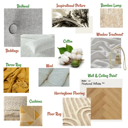 Materials Board Bed 2 June 12 Interior Design Mood Board by vreddy on Style Sourcebook