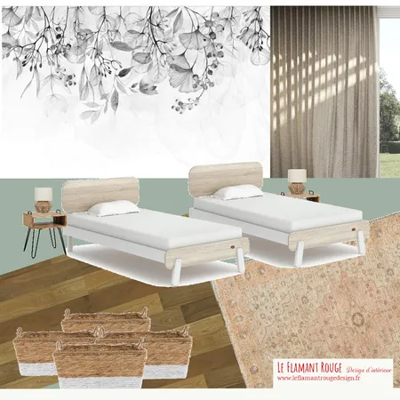 Chambre d'amis Châtel Interior Design Mood Board by Le Flamant Rouge Design d'intérieur on Style Sourcebook
