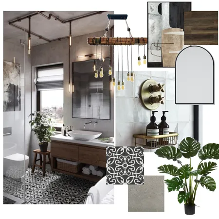 Industrial Bathroom Interior Design Mood Board by almondstudio on Style Sourcebook