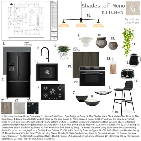 Kitchen Sample Board Interior Design Mood Board by Natalie on Style Sourcebook