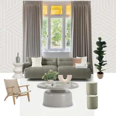 Green Living Room Interior Design Mood Board by stephruiz24 on Style Sourcebook