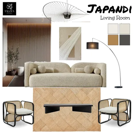 Japandi Living Room Interior Design Mood Board by Talofa Designs on Style Sourcebook