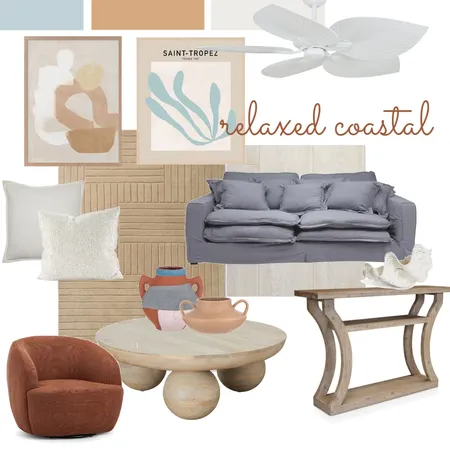 Relaxed Coastal Living Room Interior Design Mood Board by RosieBallagh on Style Sourcebook