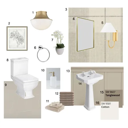 Module 9 - Wash Closet Interior Design Mood Board by Salma Elmasry on Style Sourcebook