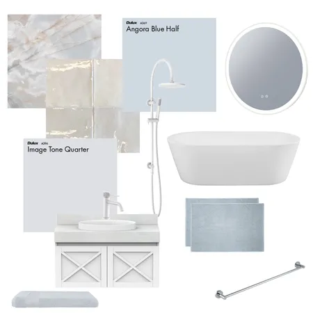 blue bathroom Interior Design Mood Board by Julia.s on Style Sourcebook