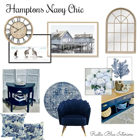 Hamptons Navy Chic Interior Design Mood Board by Rustic Blue Interiors on Style Sourcebook