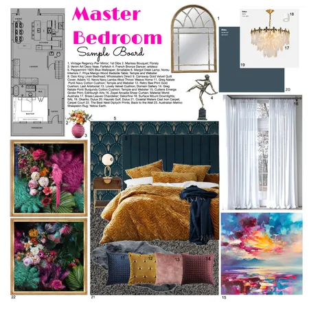 Master Bedroom Interior Design Mood Board by Shayebeepops on Style Sourcebook
