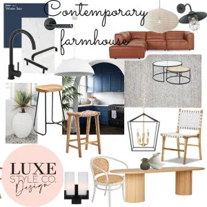 Contemporary Farmhouse2 Interior Design Mood Board by Luxe Style Co. on Style Sourcebook