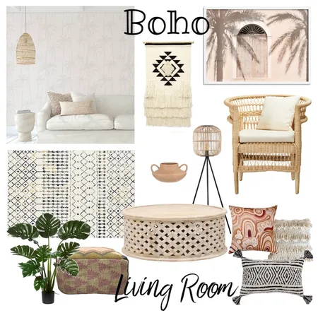 Boho Living 2 Interior Design Mood Board by LindyG on Style Sourcebook