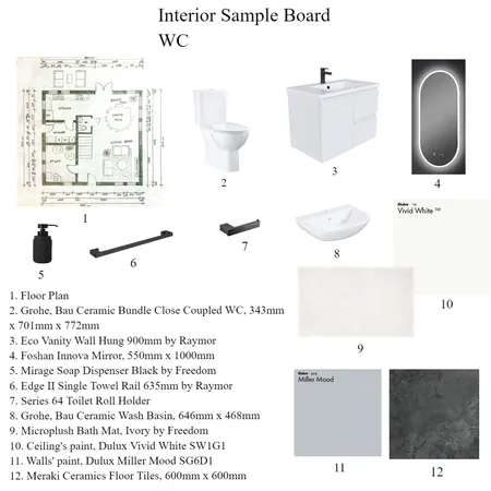 Sample Board - WC Interior Design Mood Board by natalia_umrani on Style Sourcebook