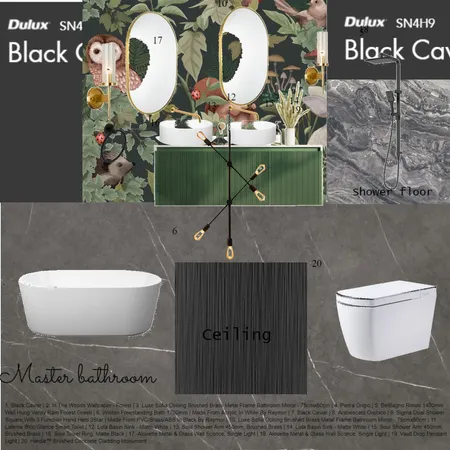 Master bathroom Interior Design Mood Board by kygadielle@hotmail.com on Style Sourcebook