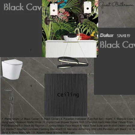 Guest Bathroom Interior Design Mood Board by kygadielle@hotmail.com on Style Sourcebook