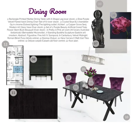 Dining room sample board Interior Design Mood Board by may el sherif on Style Sourcebook