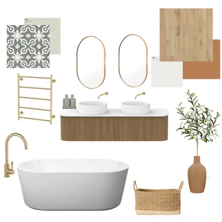 Meditarranean Bathroom Interior Design Mood Board by YambaFlooringXtra on Style Sourcebook