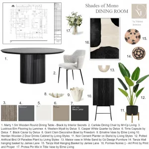 Living Room - Shades Of Mono - Sample Board Interior Design Mood Board by Natalie on Style Sourcebook