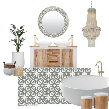 Coastal Boho Bathroom Interior Design Mood Board by Stacey Newman Designs on Style Sourcebook