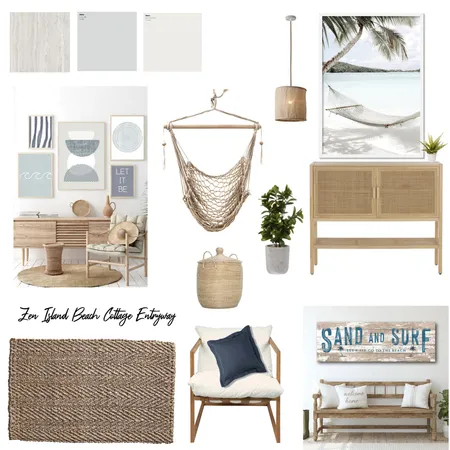 Zen Island Beach Cottage- Entryway Interior Design Mood Board by solangehale on Style Sourcebook