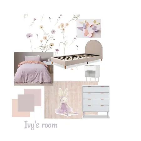 Ivy's room - peach and lilac 2 Interior Design Mood Board by tahlia m on Style Sourcebook