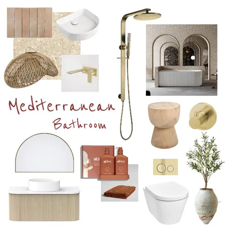 Mediterranean Bathroom Interior Design Mood Board by J.wilckens on Style Sourcebook