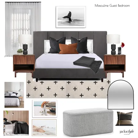 Guest Bedroom - masculine Interior Design Mood Board by Jackie Fyfe Interiors on Style Sourcebook